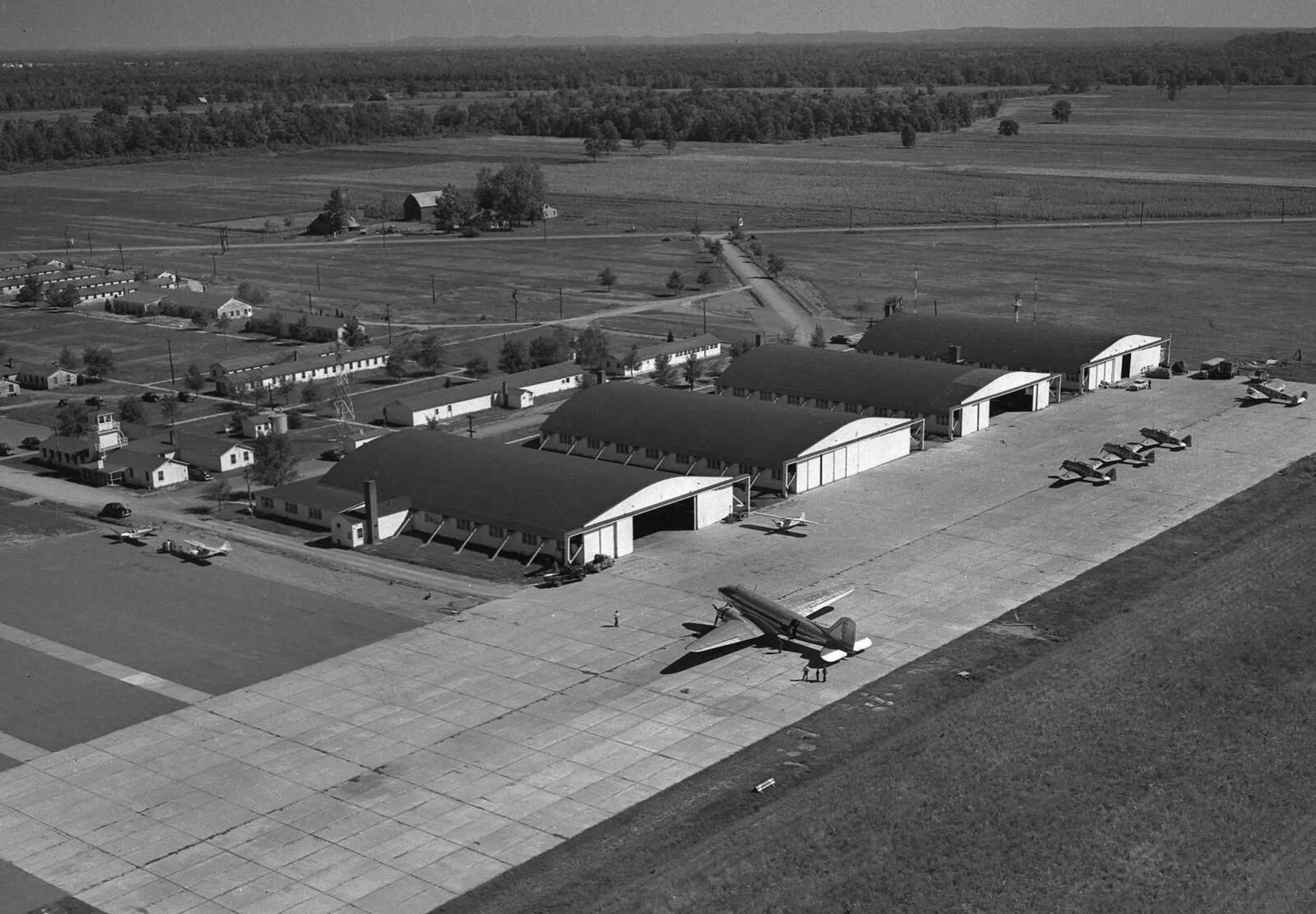 Historic CGI East Ramp Hangars